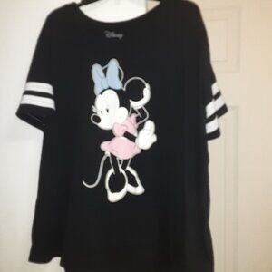 Disney Black and White Minnie Mouse Tee Size 3X